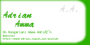 adrian amma business card